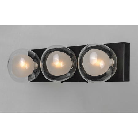 Et2 Pod 3-Light 22" Wide Black Vanity Light E21453-93BK